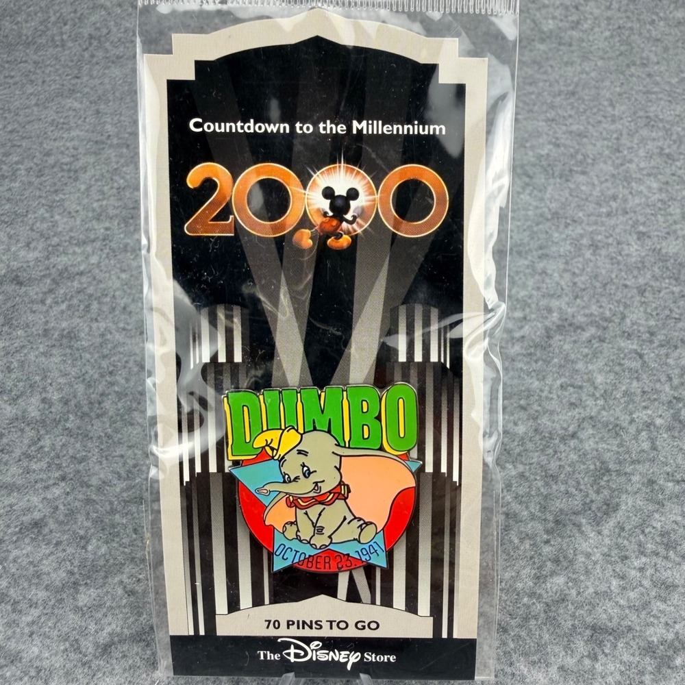 Disney Store Countdown to the Millennium 2000 Dumbo 1941 Pin 70 Pins to Go NEW